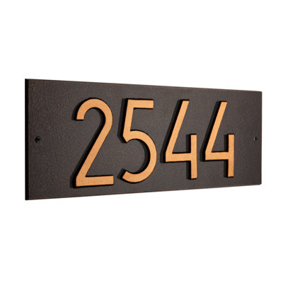 Floating Modern 3″ Number Horizontal Address Plaque (1 Digit