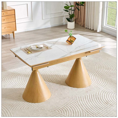 Extendable Stone-Top Dining Table