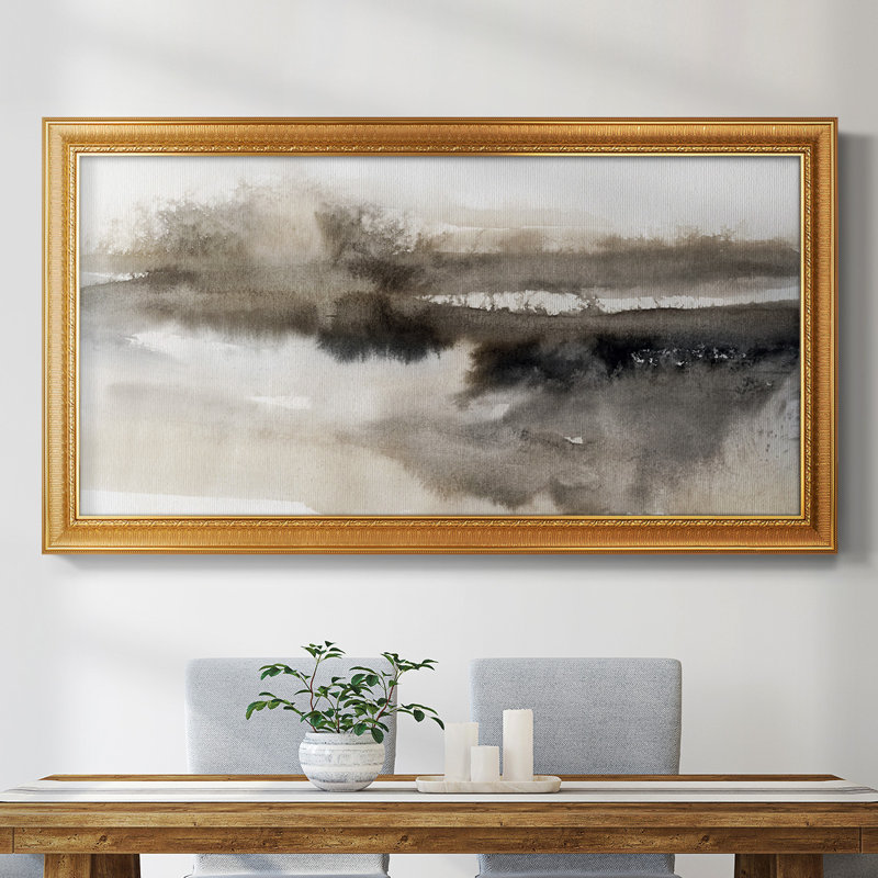 Serenity Lake - peinture sur toile à cadre unique, H 21 po x l 37 po x P 2,5 po