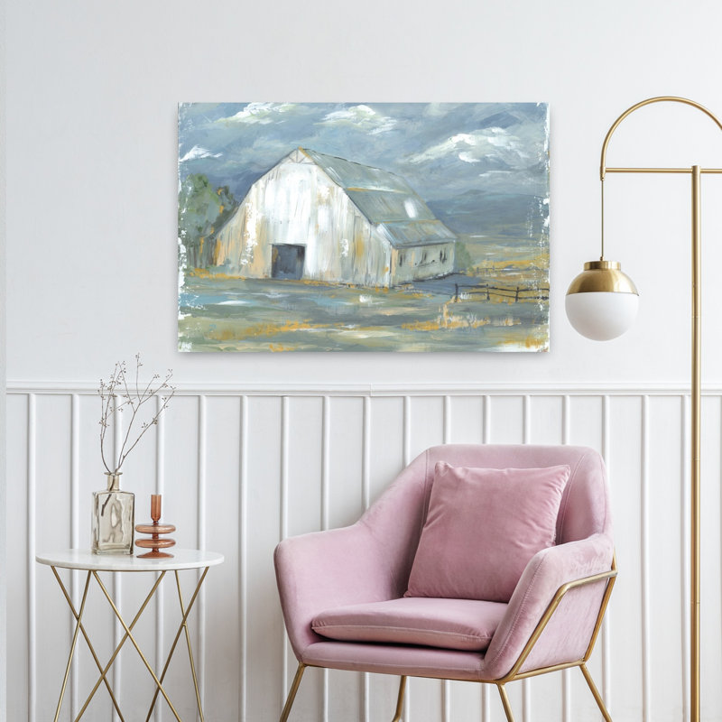 Architecture de paysage contemporain abstrait au début du printemps, H 24 po x l 36 po