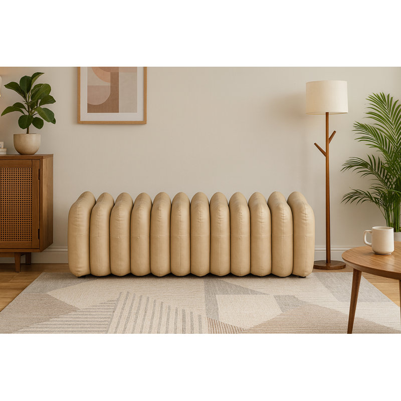Banc en cuir Atticus, Tanné