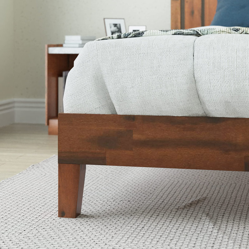 37" Steel Platform Bed, Antique Espresso