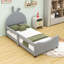 Wood Twin Upholstered Daybed with Headboard-613667624
