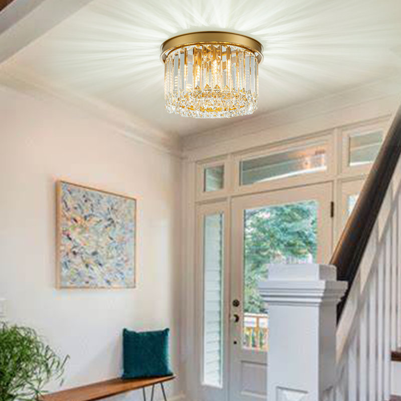 Dashiyah 4 - Light Dimmable Drum Chandelier, Gold