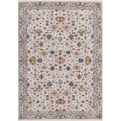 Charlisha Cream Classic Polyester Living Room Carpet