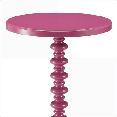 Acton White Transitional Coffee Table with Round Turned Pedestal, Space-Saving and Easy to Assemble