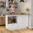 59'' Wide Kitchen Island With Strong Storage And Expandable Tabletop