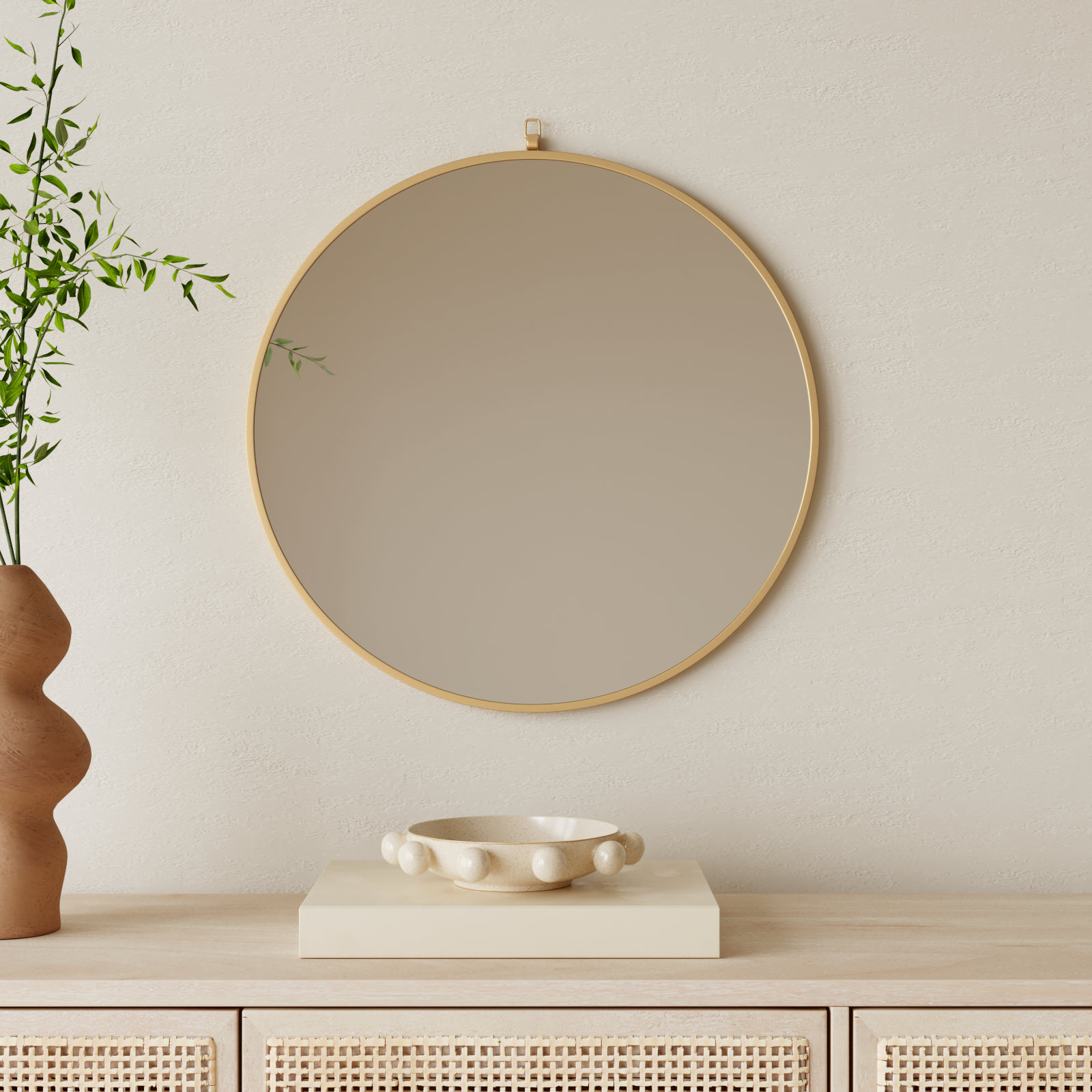 Cassie Accent Mirror, Brass, 36" x 36" 