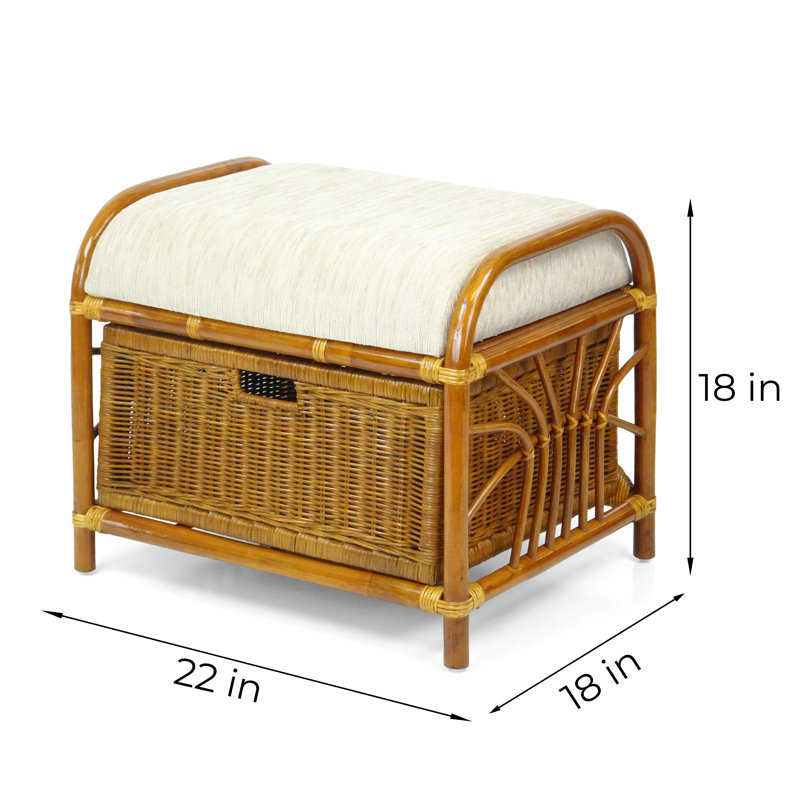 Eukleides Upholstered Ottoman, Brown