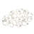 Metal Overlapping Oval Geometric Silver Wall Decor with Round Mirrored Accents