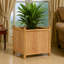 Pot de fleurs d'extérieur carré en bambou beige naturel de 16 x 16 sriya