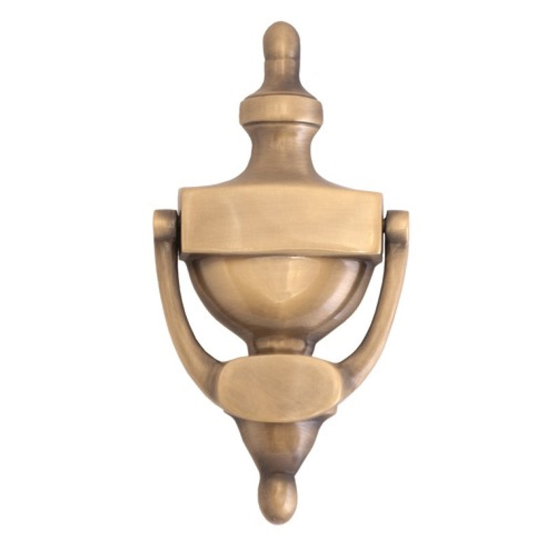 Traditional Brass Door Knocker, Antique Brass