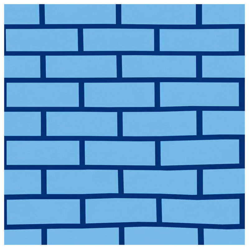Blue Brick Wall Comforter, Queen