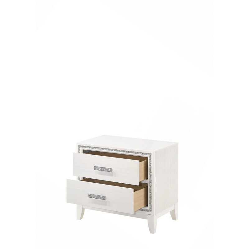 Table de chevet Haiden, Blanc