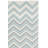 Naomi Hand Woven Flat Weave Wool/Viscose/Cotton Chevron Rug in Blue-16769867