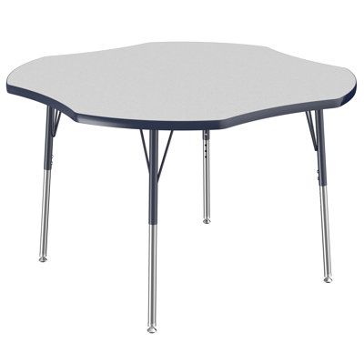 Table d'activité en T 48 po x 48 po avec moulures en T et pieds réglables