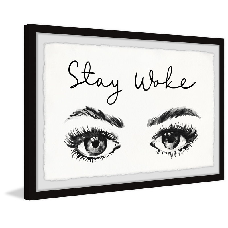 Stay Woke by Marmont Hill - Single Picture Frame Painting, 61cm H x 91cm W x 3.81cm D