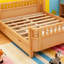 Lit plateforme double en bois avec garde-corps-872368673-872368675