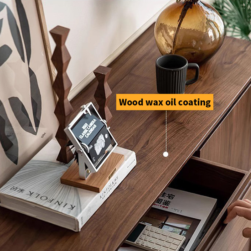 Walnut Minimalist Shoe Storage Cabinet