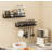 Floating Shelves With Towel Bar, Wall Mounted Bathroom Storage Shelves For Kitchen, Bedroom, With Metal Frame, Set Of 2-1315284665