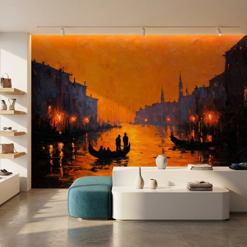 Papier peint double mural mural Gondolas, Non tissé, 200 po x 120 po