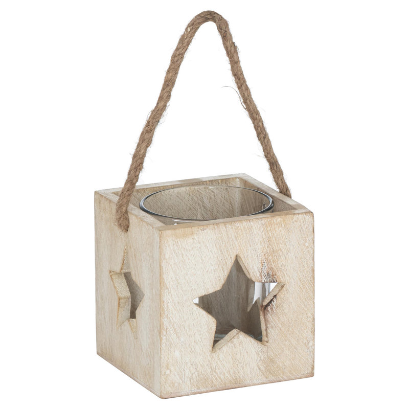 Andrian Wood Candle Accessories, 10cm H x 8cm W x 8cm D