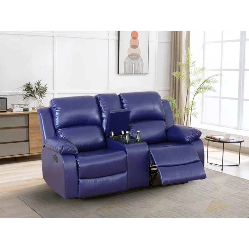 Larain Recliner, Purple Cotton Blend