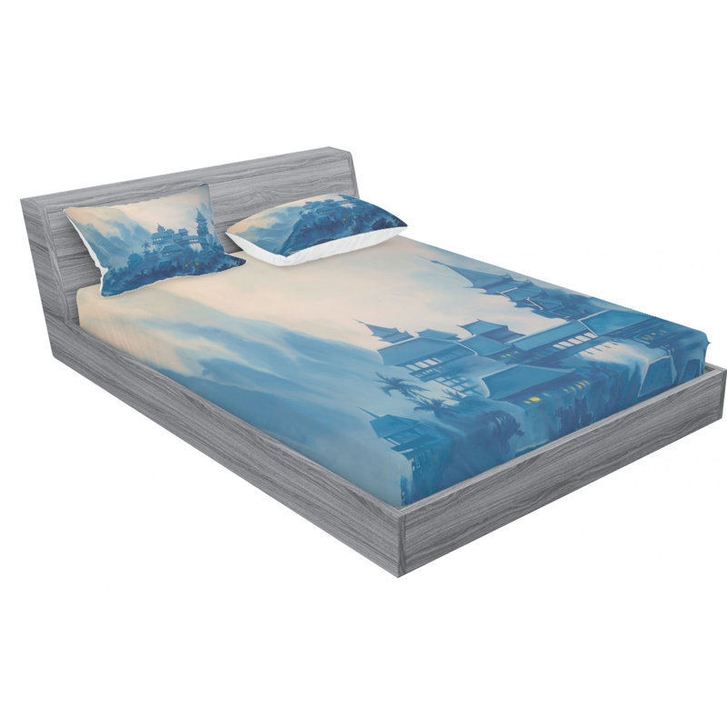 Microfiber Sheet Set, Queen Sheet Set with Fitted Sheet