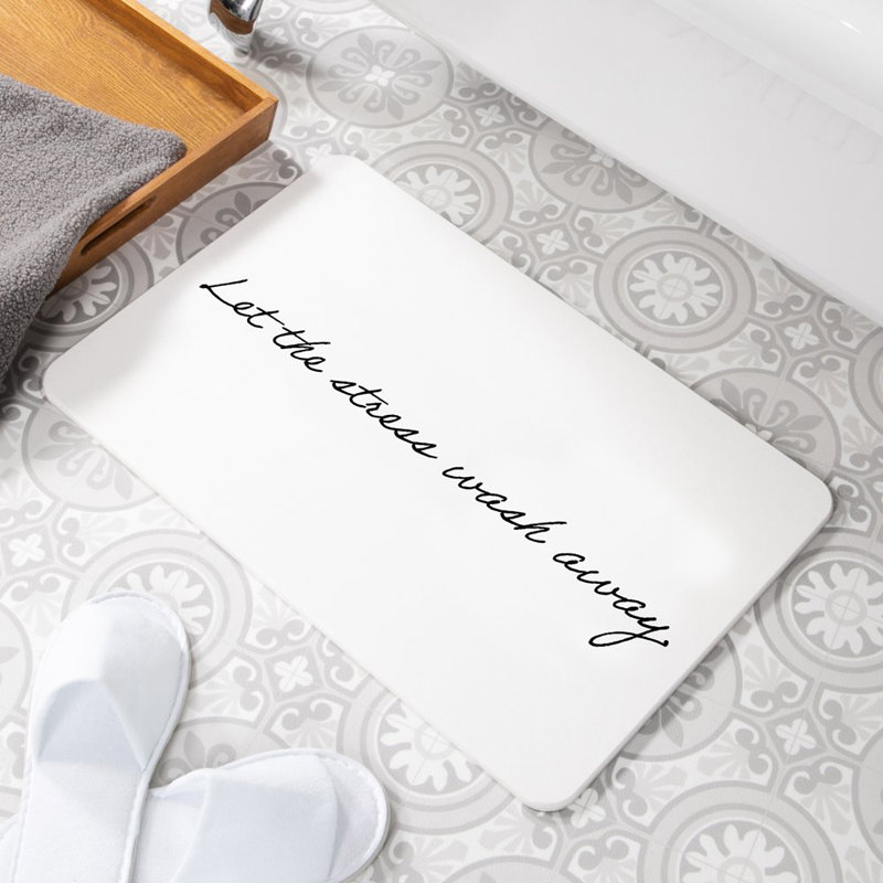 Non-Slip Shower Mat, White