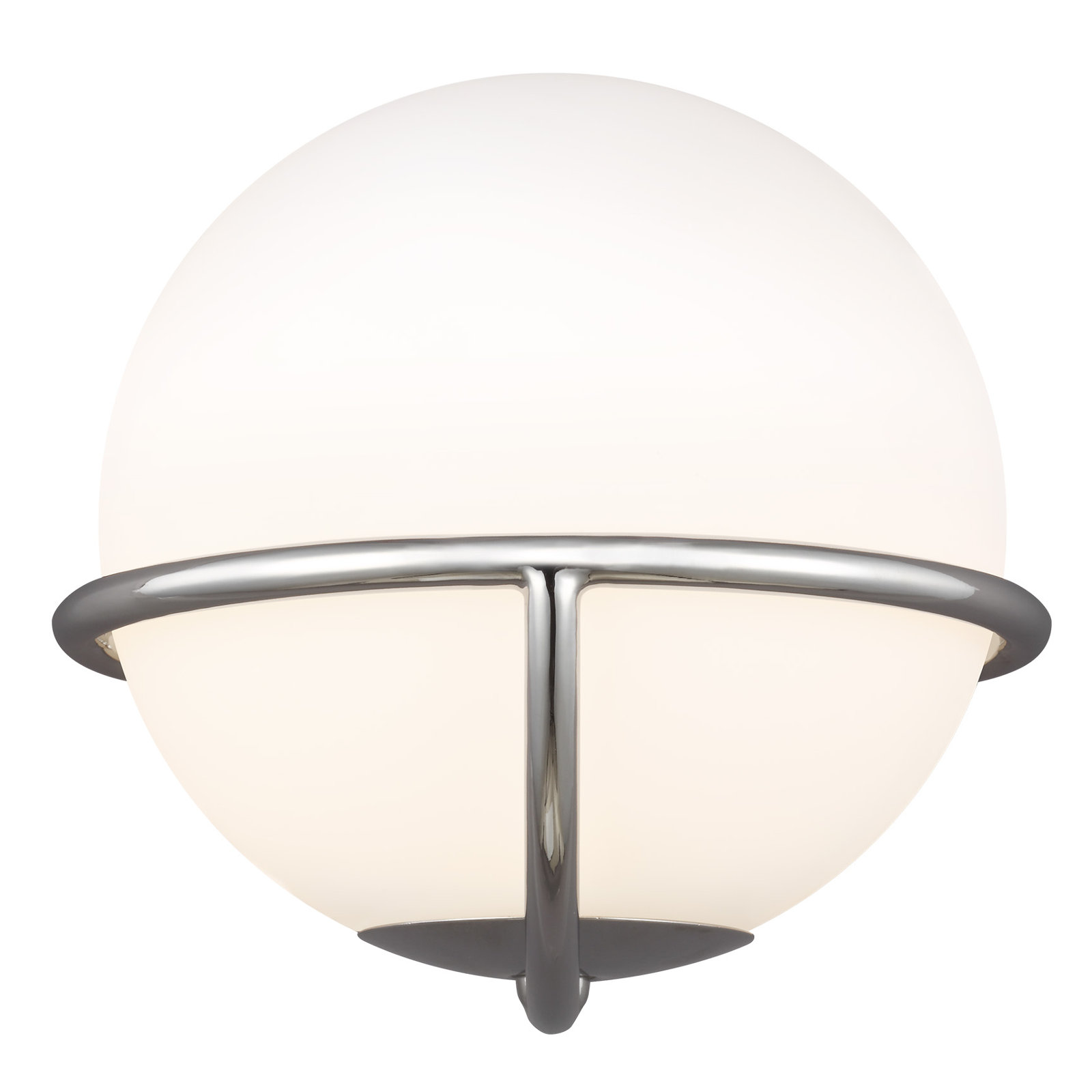 Adrika Single Light Glass Dimmable Armed Sconce, Polished Nickel