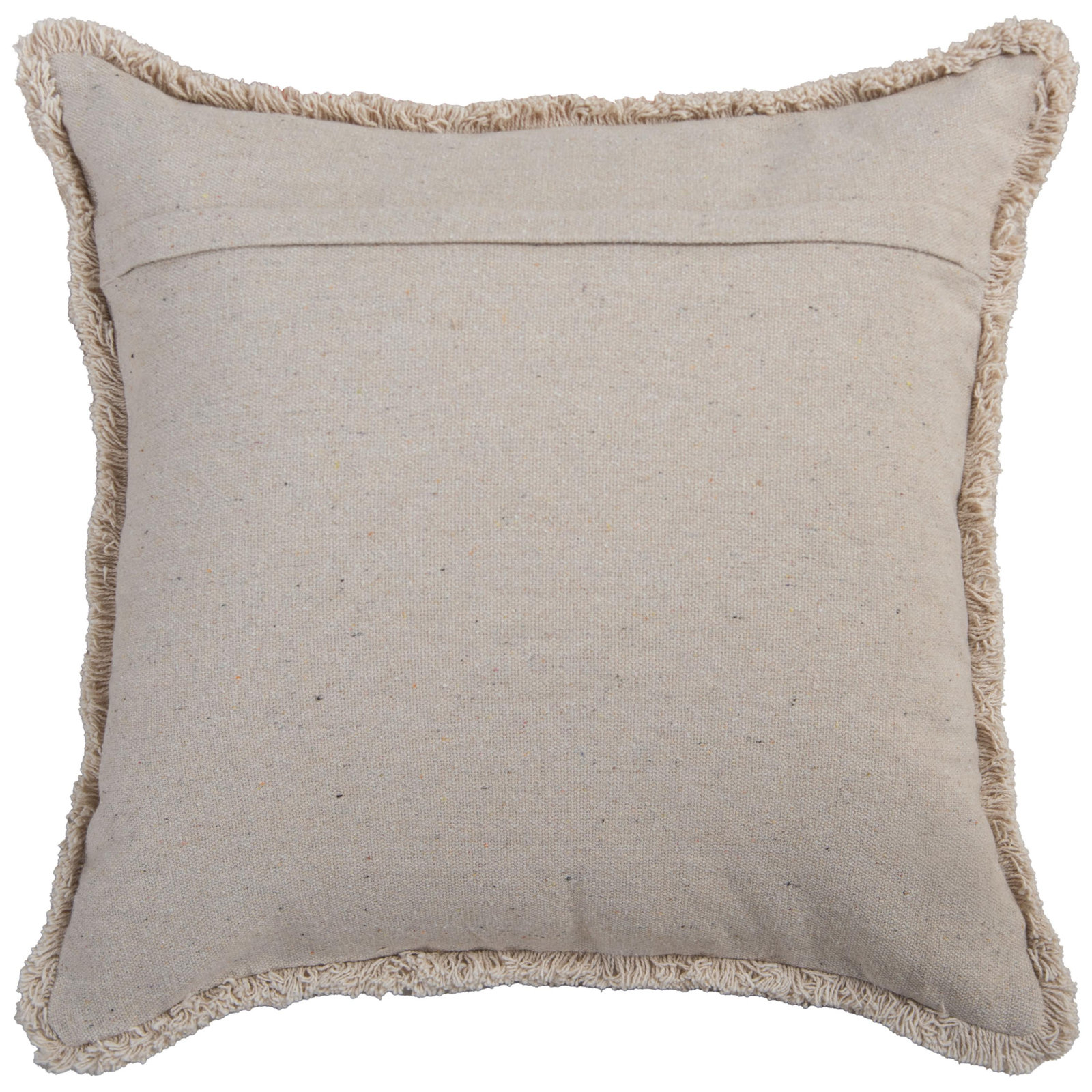 100% Recycled Cotton Canvas Throw Pillow, Brown/Natural, Down Blend