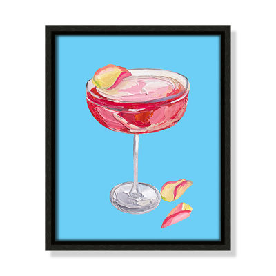 Sparkling Rose Gin Cocktail Print by Straker