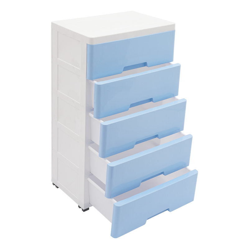 5 Drawer Storage Dresser Chest, Blue