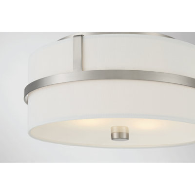 Pascaline 2 Light Fabric Flush Mount