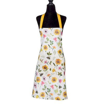 Floral Cotton Bib Apron