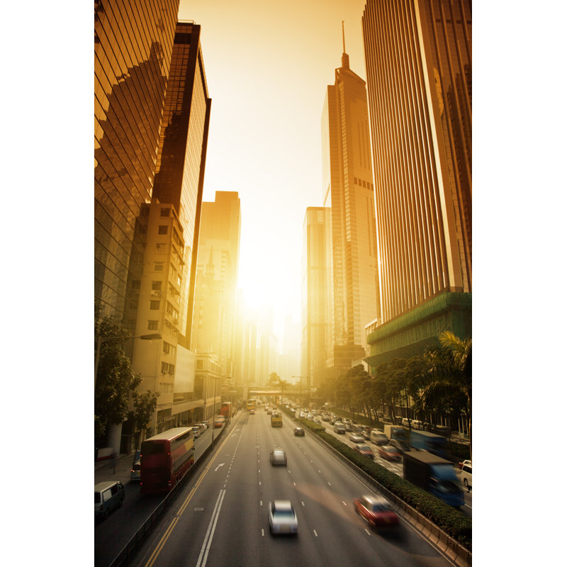 Avinger Hong Kong Sunset Time - Wrapped Canvas Print, 46cm H x 30cm W x 3.8cm D
