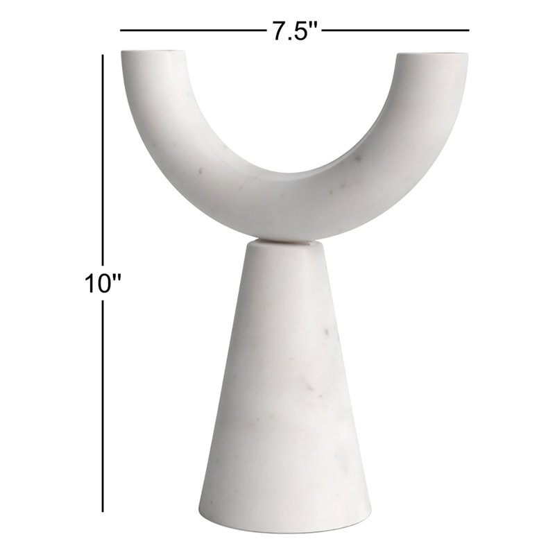 10'' H Marble Tabletop Candelabra