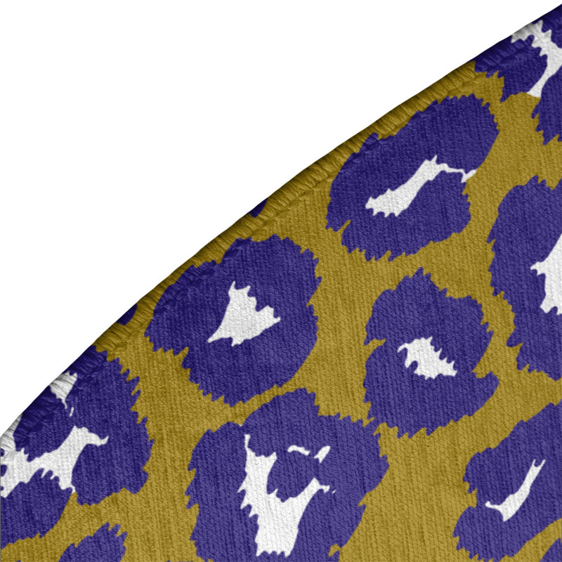 Animal Print Indoor Rug, Round 5'