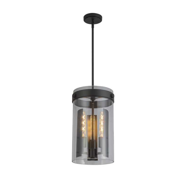 Luminaire suspendu 3 lumières Lucai, Noir, noir, noir, noir