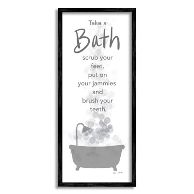 «Kids Bathroom Nighttime routine list», art mural texturé giclée par Anna Lapoint_aq-428