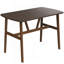 Table de salle à manger pour 4 à 6 personnes, table de cuisine rectangulaire en bois, table de salle à manger moderne avec structure en métal robuste pour la salle à manger, cuisine, 47,2 pouces, noyer foncé-841681485