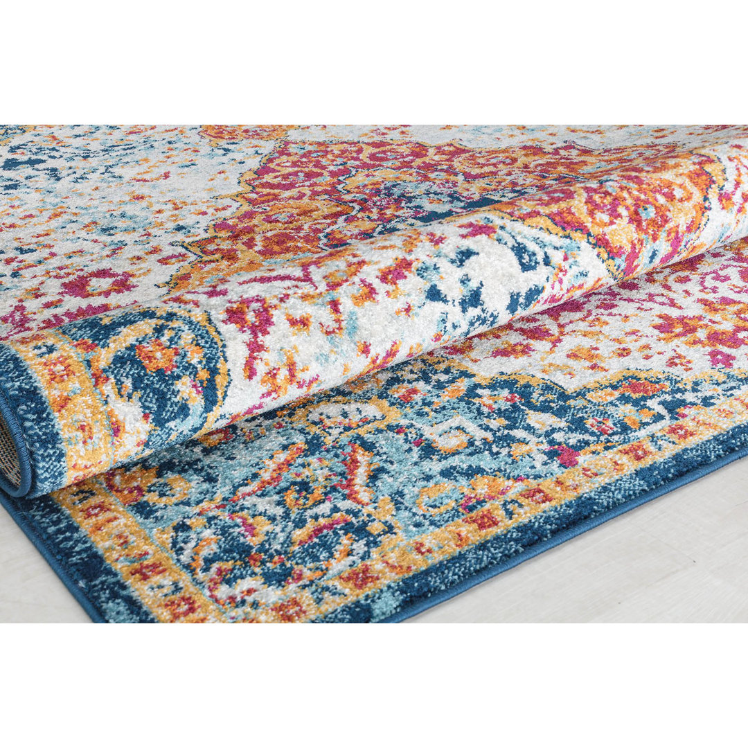 Hailey Vintage Vivid Beauty Area Rug Bungalow Rose Rug 