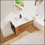 Meuble-lavabo mural 36 po avec lavabo en céramique-608249787