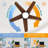 Ceiling Fans With Lights - 44" Modern Ceiling Fans With 5 Blades And 3CCT Dimmable, Low Profile Ceiling Light Fixture, Indoor/Outdoor Ceiling Fan Light For Bedroom, Covered Patios-1619403699-1619403710