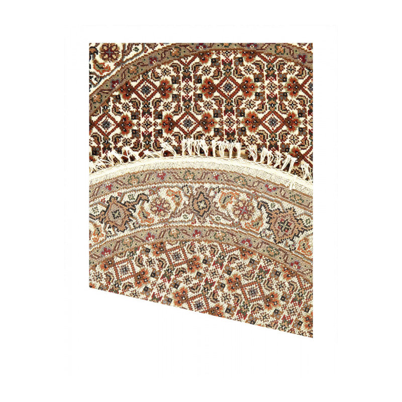Tapis unique en laine et soie Jetze 3 pi 04 po x 3 pi 04 po Jetze