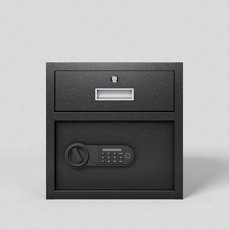 Steel Security Safe, 11.81" H x 15.74" W x 15.74" D