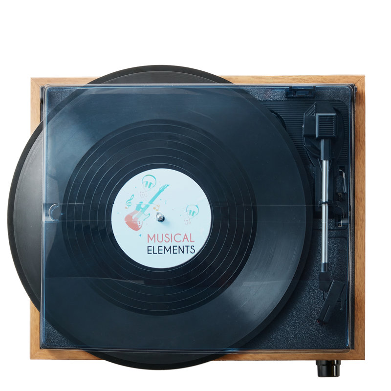 Portable Decorative Record Player with Bluetooth