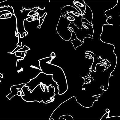 Lets Face Peel & Stick Abstract Roll