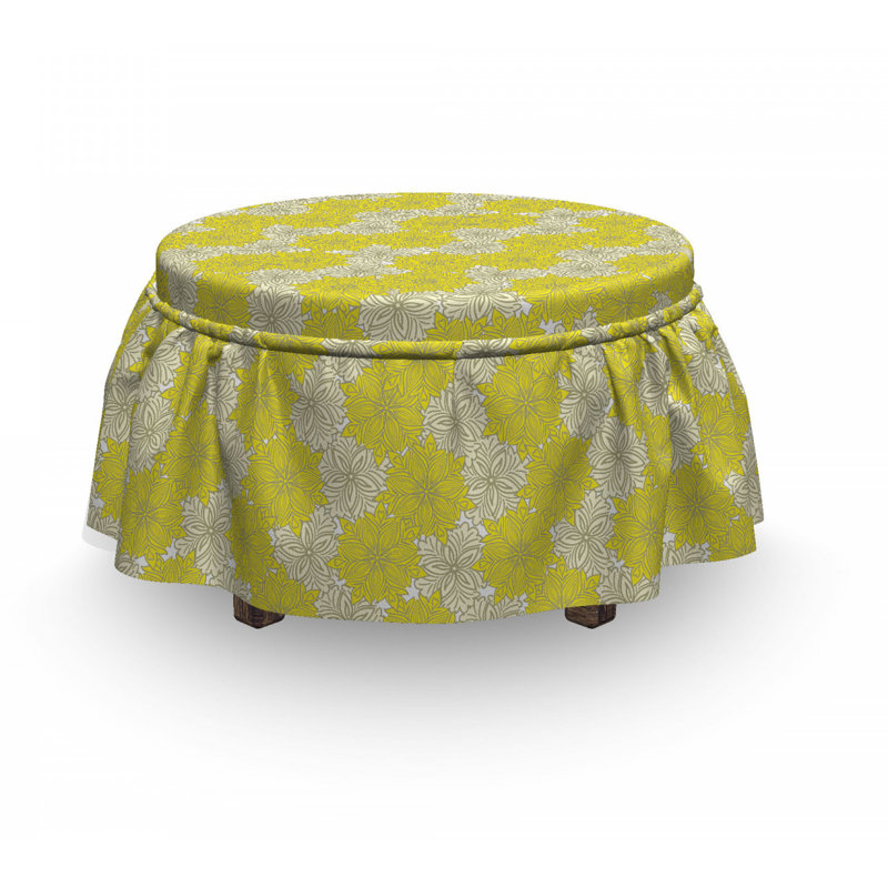 Housse pour repose-pieds floral