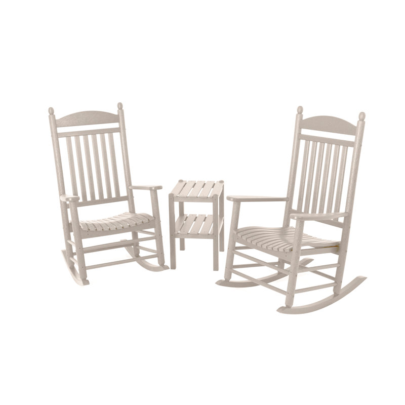 POLYWOOD Jefferson 3-Piece Rocker Set, Sand